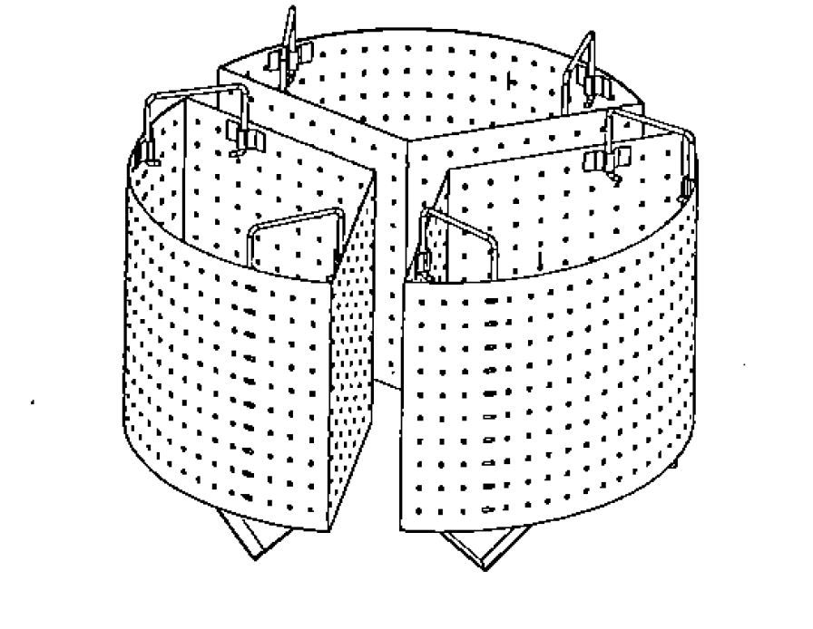 Gemse- und Nudeleinsatz  3 Fcher  Kochkessel 150 L  Lochdurchmesser 5 mm unter Kochgerte > Zubehr > Zubehr  Serie 900