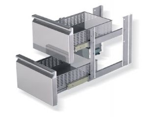 Kit 2 Schubladen 1-2 + 1-2 (montiert) fr Tische Tiefe 600 mm