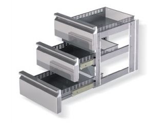 Kit 3 Schubladen 1-3 + 1-3 + 1-3 (montiert) fr Tische Tiefe 600 mm unter Khlung > Zubehr Khlschrnke/Schnellkhler