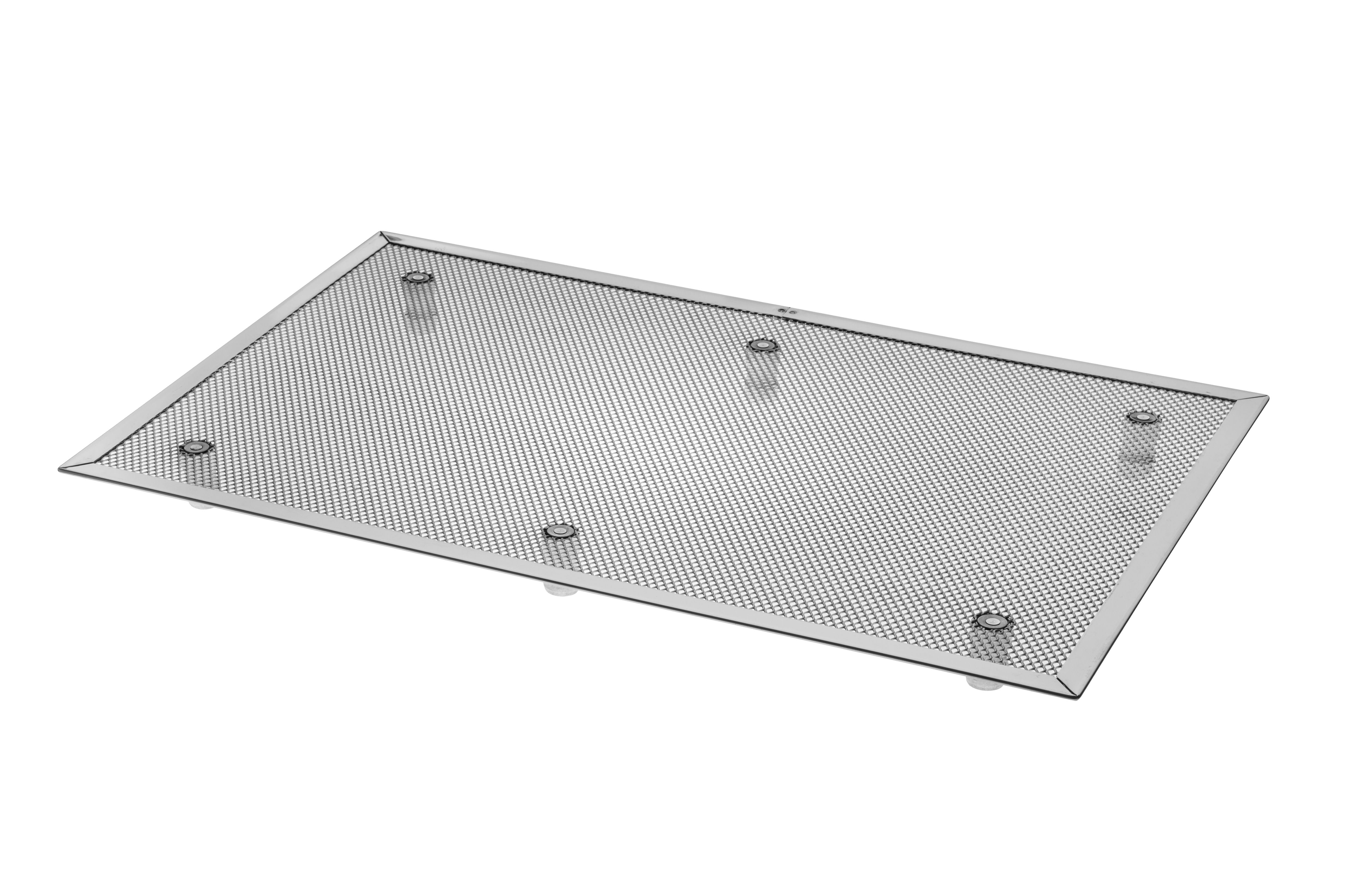 Pizzagitter aus Edelstahl  Aluminium Fsse  rechteckig  40 x 60 cm