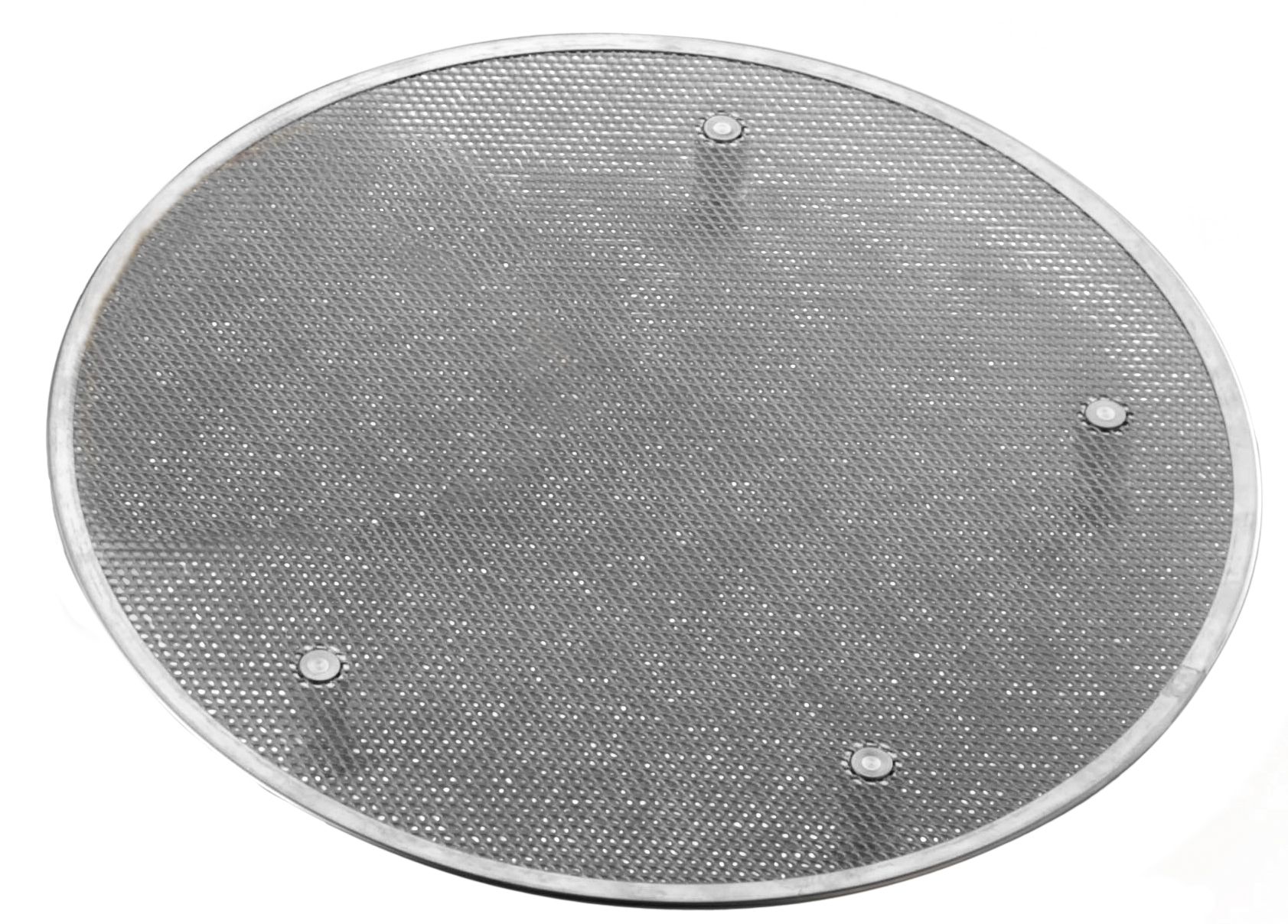 Pizzagitter aus Edelstahl  Aluminium Fsse  rund  Durchmesser 45 cm