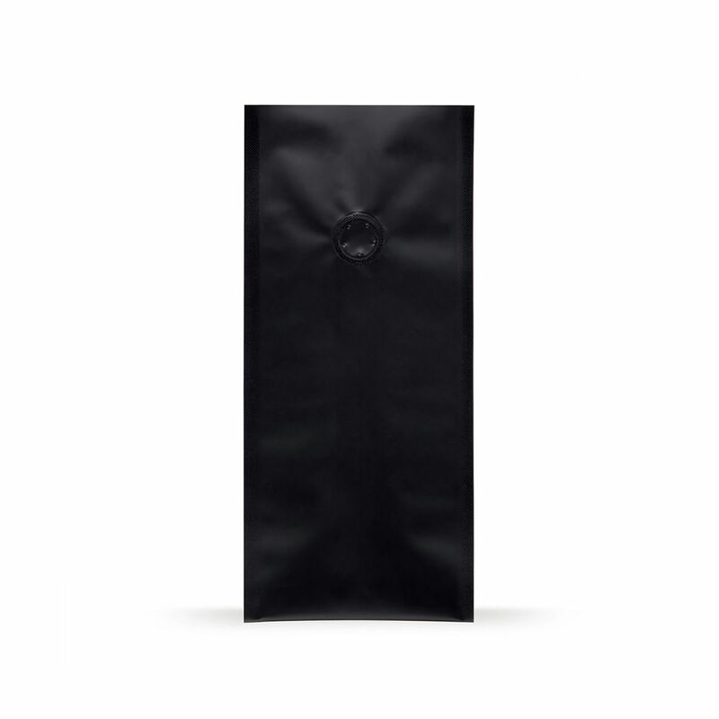 Quad Bags 140x100x375 mm mit Aromaschutzventil- 1000g- schwarz- 500 Stk-